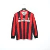 1988/89 AC MILAN Vintage Kappa Long Sleeve Home Football Shirt Jersey (S)(1988 89 Ac Milan Vintage Kappa Long Sleeve Home Football Shirt Jersey S)