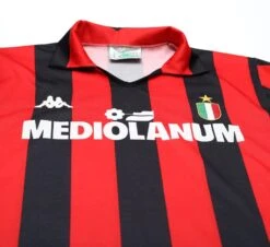 1988/89 AC MILAN Vintage Kappa Long Sleeve Home Football Shirt Jersey (S)(1988 89 Ac Milan Vintage Kappa Long Sleeve Home Football Shirt Jersey S) -Football Shirt Collective 1988 89 ac milan vintage kappa long sleeve home football shirt jersey s 40050654019831
