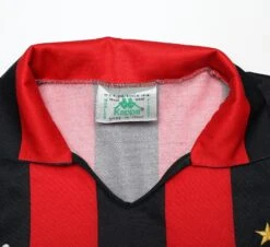 1988/89 AC MILAN Vintage Kappa Long Sleeve Home Football Shirt Jersey (S)(1988 89 Ac Milan Vintage Kappa Long Sleeve Home Football Shirt Jersey S) -Football Shirt Collective 1988 89 ac milan vintage kappa long sleeve home football shirt jersey s 40050654314743