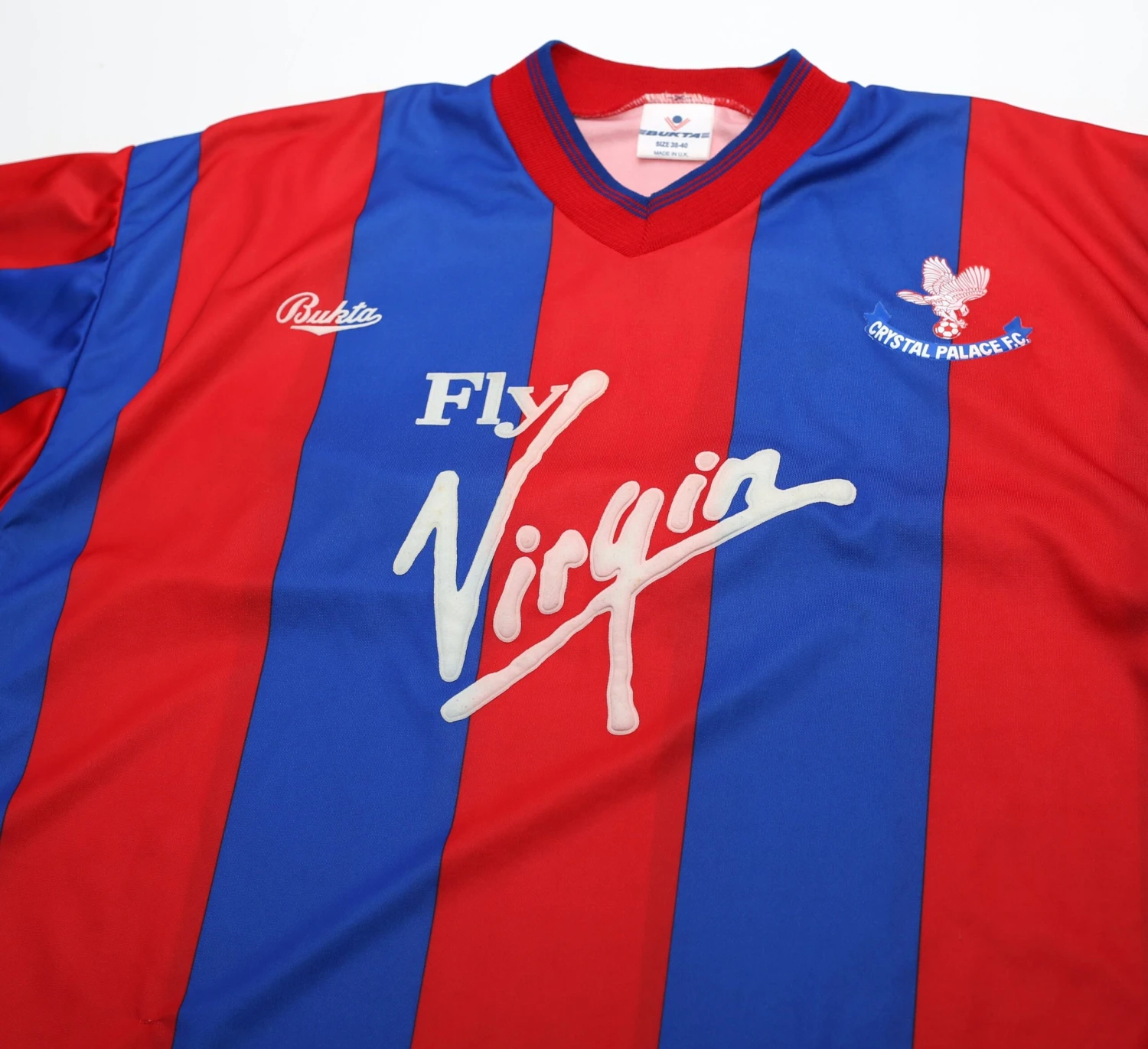 1988/90 CRYSTAL PALACE Vintage Bukta Home Football Shirt (M)(Copy of 1991 92 crystal palace vintage bukta home football shirt jersey m wright era) 1988/90 CRYSTAL PALACE Vintage Bukta Home Football Shirt (M)(Copy Of 1991 92 Crystal Palace Vintage Bukta Home Football Shirt Jersey M Wright Era) -Football Shirt Collective 1988 90 crystal palace vintage bukta home football shirt m 40133145034999 scaled