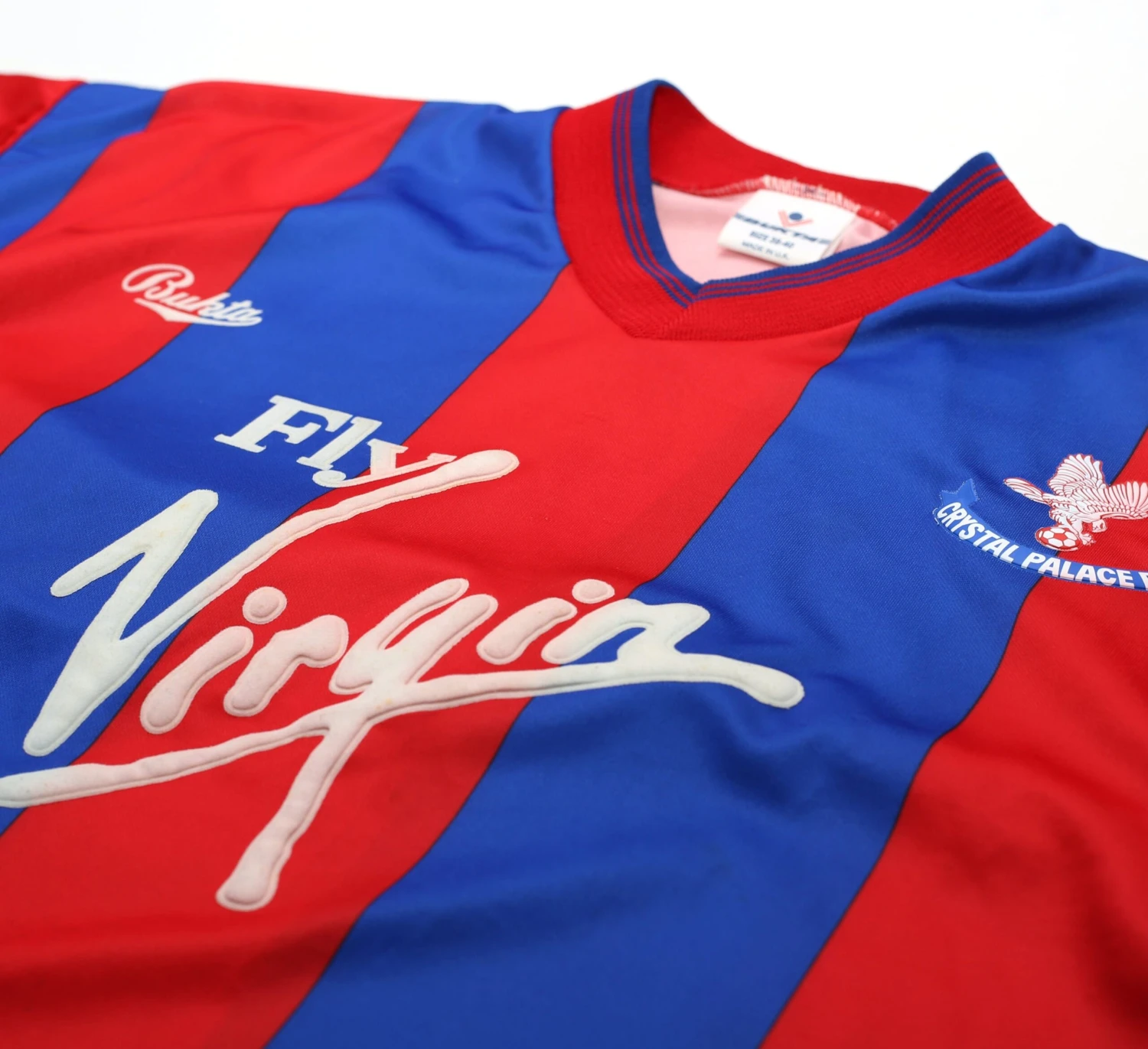 1988/90 CRYSTAL PALACE Vintage Bukta Home Football Shirt (M)(Copy of 1991 92 crystal palace vintage bukta home football shirt jersey m wright era) 1988/90 CRYSTAL PALACE Vintage Bukta Home Football Shirt (M)(Copy Of 1991 92 Crystal Palace Vintage Bukta Home Football Shirt Jersey M Wright Era) -Football Shirt Collective 1988 90 crystal palace vintage bukta home football shirt m 40133145395447 scaled