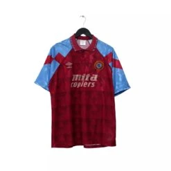 1990/92 Aston Villa Vintage Umbro Home Football Shirt (XL)(1990 92 Aston Villa Vintage Umbro Home Football Shirt Xl)