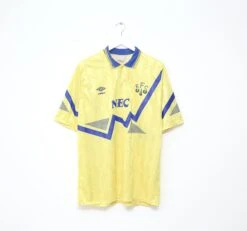 1990/92 EVERTON Vintage Umbro Away Football Shirt Jersey (L)(1990 92 Everton Vintage Umbro Away Football Shirt Jersey L)
