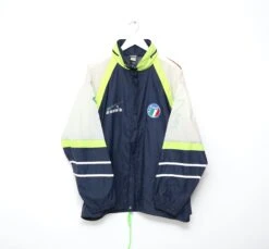 1990/92 ITALY Vintage Diadora Rain Coat Jacket Windbreaker (XL)(1990 92 Italy Vintage Diadora Rain Coat Jacket Windbreaker Xl)