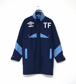1990/92 SHEFFIELD WEDNESDAY Vintage Umbro Football Bench Coat Jacket (M)(1990 92 Sheffield Wednesday Vintage Umbro Football Bench Coat Jacket M)