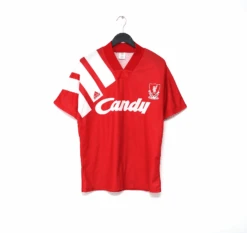 1991/92 LIVERPOOL Vintage Adidas Home Football Shirt 38/40 (M) CANDY(1991 92 Liverpool Vintage Adidas Home Football Shirt 38 40 M Candy)