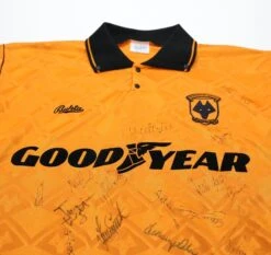 1991/92 WOLVERHAMPTON WANDERERS Vintage Bukta Home Football Shirt (M) SIGNED(1991 92 Wolverhampton Wanderers Vintage Bukta Home Football Shirt M Signed) 3 1991/92 WOLVERHAMPTON WANDERERS Vintage Bukta Home Football Shirt (M) SIGNED(1991 92 Wolverhampton Wanderers Vintage Bukta Home Football Shirt M Signed) -Football Shirt Collective 1991 92 wolverhampton wanderers vintage bukta home football shirt m signed 1177518935