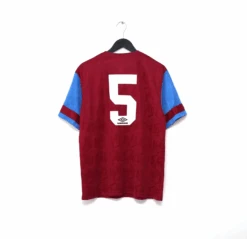 1992/93 McGRATH #5 Aston Villa Vintage Umbro Home Football Shirt (M/L)(1992 93 Mcgrath 5 Aston Villa Vintage Umbro Home Football Shirt M L)