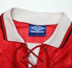 1992/94 CANTONA #7 Manchester United Vintage Umbro Home Football Shirt (L/XL)(1992 94 Cantona 7 Manchester United Vintage Umbro Home Football Shirt L Xl) 16 1992/94 CANTONA #7 Manchester United Vintage Umbro Home Football Shirt (L/XL)(1992 94 Cantona 7 Manchester United Vintage Umbro Home Football Shirt L Xl) -Football Shirt Collective 1992 94 cantona 7 manchester united vintage umbro home football shirt l xl 1176293468