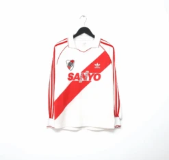 1992/94 River Plate Retro Adidas Originals L/S Home Football Shirt Jersey (M)(1992 94 River Plate Retro Adidas Originals L S Home Football Shirt Jersey M)