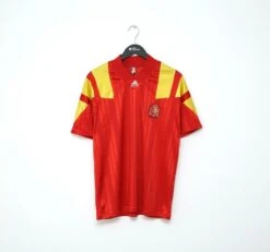 1992/94 SPAIN Vintage Adidas Equipment Player Issue Home Football Shirt (M)(1992 94 Spain Vintage Adidas Equipment Player Issue Home Football Shirt M)