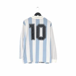 1993 MARADONA #10 Argentina Adidas Originals LS Home Football Shirt (L)(1993 Maradona 10 Argentina Adidas Originals Ls Home Football Shirt L)