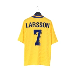 1994/95 LARSSON #7 Sweden Vintage Adidas WC 94 Home Football Shirt (XL)(1994 95 Larsson 7 Sweden Vintage Adidas Wc 94 Home Football Shirt Xl)