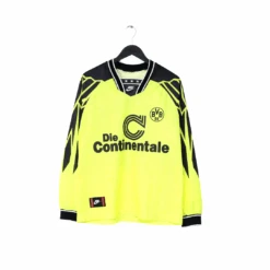 1994/95 Sammer #6 Borussia Dortmund Vintage Nike L/S Home Football Shirt (L)(1994 95 Sammer 6 Borussia Dortmund Vintage Nike L S Home Football Shirt L)