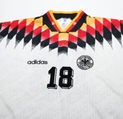 1994/96 KLINSMANN #18 Germany Vintage Adidas Home Football Shirt (XL) USA 94(1994 96 Klinsmann 18 Germany Vintage Adidas Home Football Shirt Xl Usa 94) 2 1994/96 KLINSMANN #18 Germany Vintage Adidas Home Football Shirt (XL) USA 94(1994 96 Klinsmann 18 Germany Vintage Adidas Home Football Shirt Xl Usa 94) -Football Shirt Collective 1994 96 klinsmann 18 germany vintage adidas home football shirt xl usa 94 41142772793591