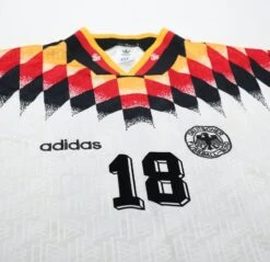 1994/96 KLINSMANN #18 Germany Vintage Adidas Home Football Shirt (XL) USA 94(1994 96 Klinsmann 18 Germany Vintage Adidas Home Football Shirt Xl Usa 94) 4 1994/96 KLINSMANN #18 Germany Vintage Adidas Home Football Shirt (XL) USA 94(1994 96 Klinsmann 18 Germany Vintage Adidas Home Football Shirt Xl Usa 94) -Football Shirt Collective 1994 96 klinsmann 18 germany vintage adidas home football shirt xl usa 94 41142772826359