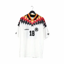 1994/96 Klinsmann #18 Germany Vintage Adidas Home Football Shirt (XL) USA 94(1994 96 Klinsmann 18 Germany Vintage Adidas Home Football Shirt Xl Usa 95)