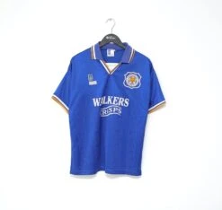 1994/96 LEICESTER CITY Vintage Fox Leisure Home Football Shirt (M)(1994 96 Leicester City Vintage Fox Leisure Home Football Shirt M)