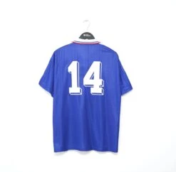 1994/96 ZIDANE #14 France Vintage Adidas Home Football Shirt Jersey (L)(1994 96 Zidane 14 France Vintage Adidas Home Football Shirt Jersey L)