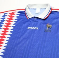 1994/96 ZIDANE #14 France Vintage Adidas Home Football Shirt Jersey (L)(1994 96 Zidane 14 France Vintage Adidas Home Football Shirt Jersey L) -Football Shirt Collective 1994 96 zidane 14 france vintage adidas home football shirt jersey l 39813397250295