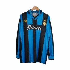 1994 Inter Milan Home Umbro Long Sleeve Shirt 10 Berkgamp(1994 Inter Milan Home Shirt)