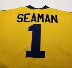 1995/97 SEAMAN #1 England Vintage Umbro Goalkeeper Football Shirt (M) Euro 96 GK(1995 97 Seaman 1 England Vintage Umbro Goalkeeper Football Shirt M Euro 96 Gk) -Football Shirt Collective 1995 97 seaman 1 england vintage umbro goalkeeper football shirt m euro 96 gk 73224390246774