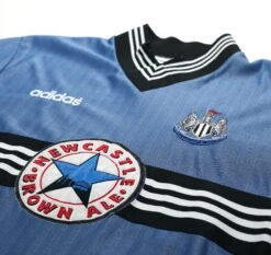 1996/97 Ginola #14 Newcastle United Vintage Adidas Away Football Shirt (M/L)(1996 97 Ginola 14 Newcastle United Vintage Adidas Away Football Shirt L) -Football Shirt Collective 1996 97 ginola 14 newcastle united vintage adidas away football shirt m l 43485236232439