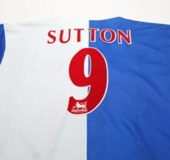 1996/98 SUTTON #9 Blackburn Rovers Vintage ASICS Home Football Shirt (L)(1996 98 Sutton 9 Blackburn Rovers Vintage Asics Home Football Shirt L) 8 1996/98 SUTTON #9 Blackburn Rovers Vintage ASICS Home Football Shirt (L)(1996 98 Sutton 9 Blackburn Rovers Vintage Asics Home Football Shirt L) -Football Shirt Collective 1996 98 sutton 9 blackburn rovers vintage asics home football shirt l 1178541945