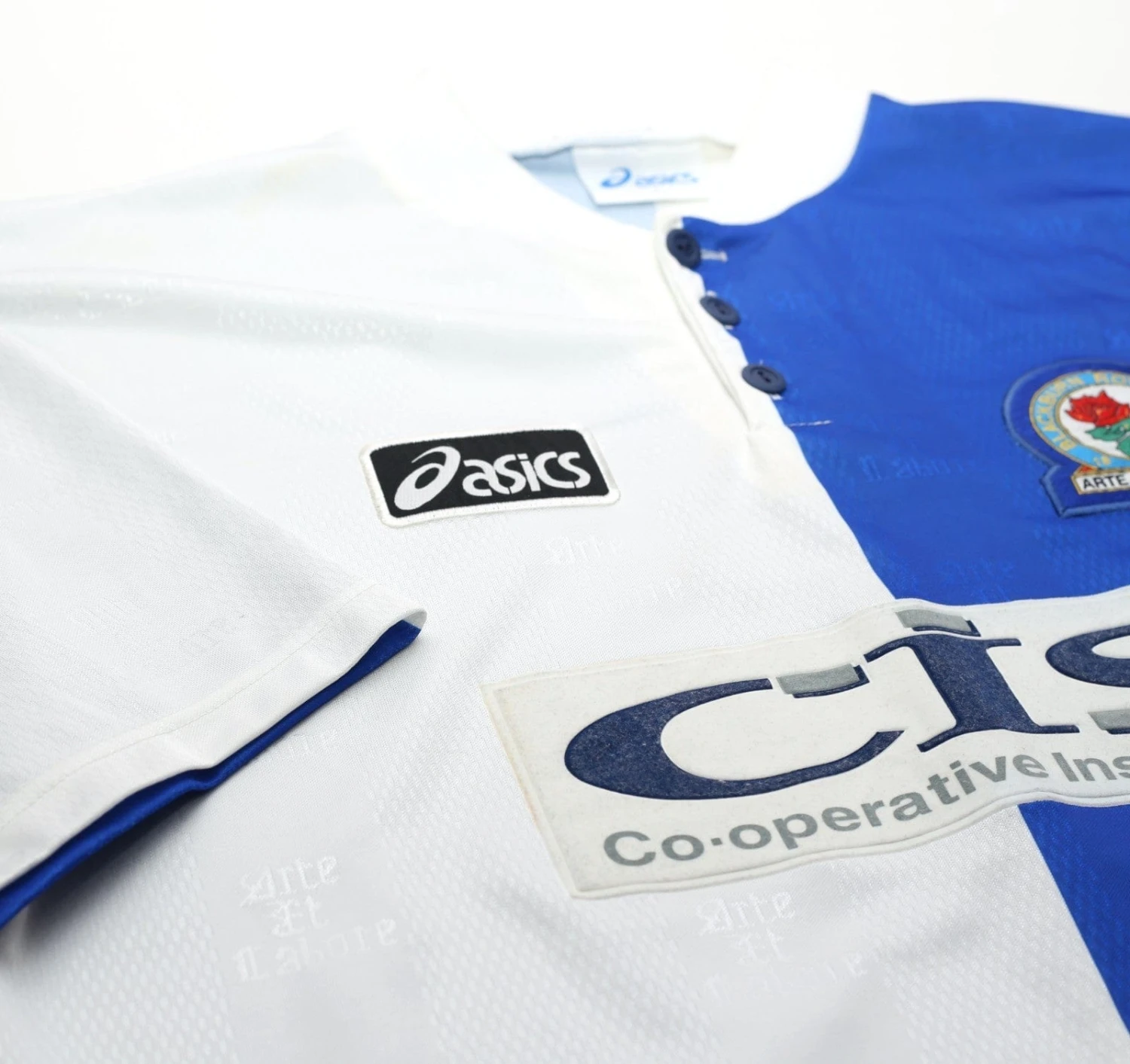 1996/98 SUTTON #9 Blackburn Rovers Vintage ASICS Home Football Shirt (L)(1996 98 sutton 9 blackburn rovers vintage asics home football shirt l) 1996/98 SUTTON #9 Blackburn Rovers Vintage ASICS Home Football Shirt (L)(1996 98 Sutton 9 Blackburn Rovers Vintage Asics Home Football Shirt L) -Football Shirt Collective 1996 98 sutton 9 blackburn rovers vintage asics home football shirt l 1178541948