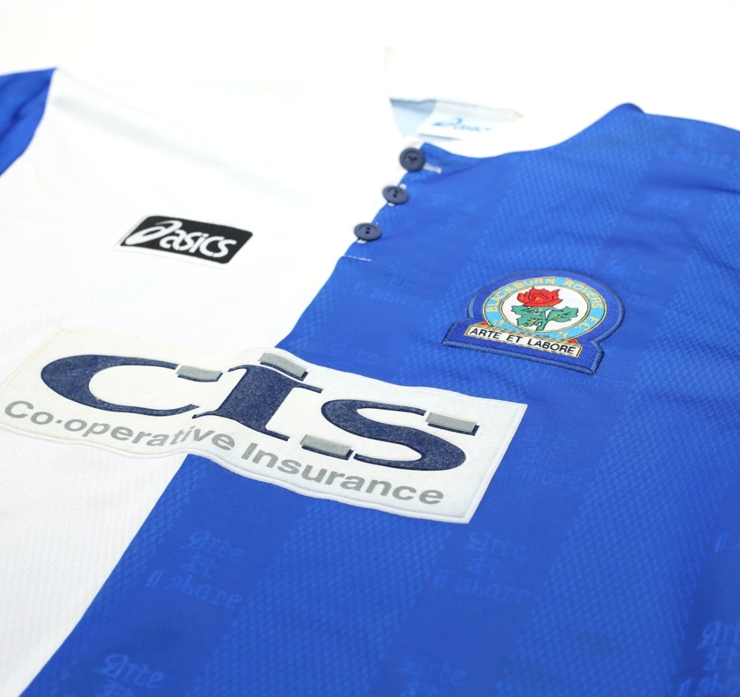 1996/98 SUTTON #9 Blackburn Rovers Vintage ASICS Home Football Shirt (L)(1996 98 sutton 9 blackburn rovers vintage asics home football shirt l) 1996/98 SUTTON #9 Blackburn Rovers Vintage ASICS Home Football Shirt (L)(1996 98 Sutton 9 Blackburn Rovers Vintage Asics Home Football Shirt L) -Football Shirt Collective 1996 98 sutton 9 blackburn rovers vintage asics home football shirt l 1178541950