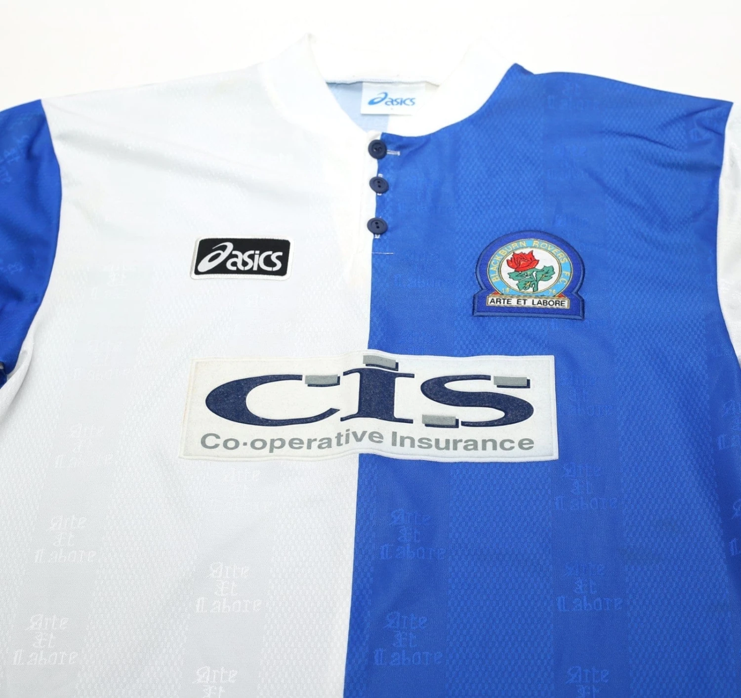 1996/98 SUTTON #9 Blackburn Rovers Vintage ASICS Home Football Shirt (L)(1996 98 sutton 9 blackburn rovers vintage asics home football shirt l) 1996/98 SUTTON #9 Blackburn Rovers Vintage ASICS Home Football Shirt (L)(1996 98 Sutton 9 Blackburn Rovers Vintage Asics Home Football Shirt L) -Football Shirt Collective 1996 98 sutton 9 blackburn rovers vintage asics home football shirt l 1178541951