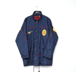 1997/98 LIVERPOOL Vintage Reebok Football Bench Coat Jacket (S/M) Fowler Owen(1997 98 Liverpool Vintage Reebok Football Bench Coat Jacket S M Fowler Owen)