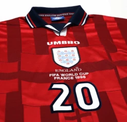 1997/99 OWEN #20 England Vintage Umbro Away Football Shirt (M) World Cup 98(1997 99 Owen 20 England Vintage Umbro Away Football Shirt M World Cup 98) 6 1997/99 OWEN #20 England Vintage Umbro Away Football Shirt (M) World Cup 98(1997 99 Owen 20 England Vintage Umbro Away Football Shirt M World Cup 98) -Football Shirt Collective 1997 99 owen 20 england vintage umbro away football shirt m world cup 98 40865835155703