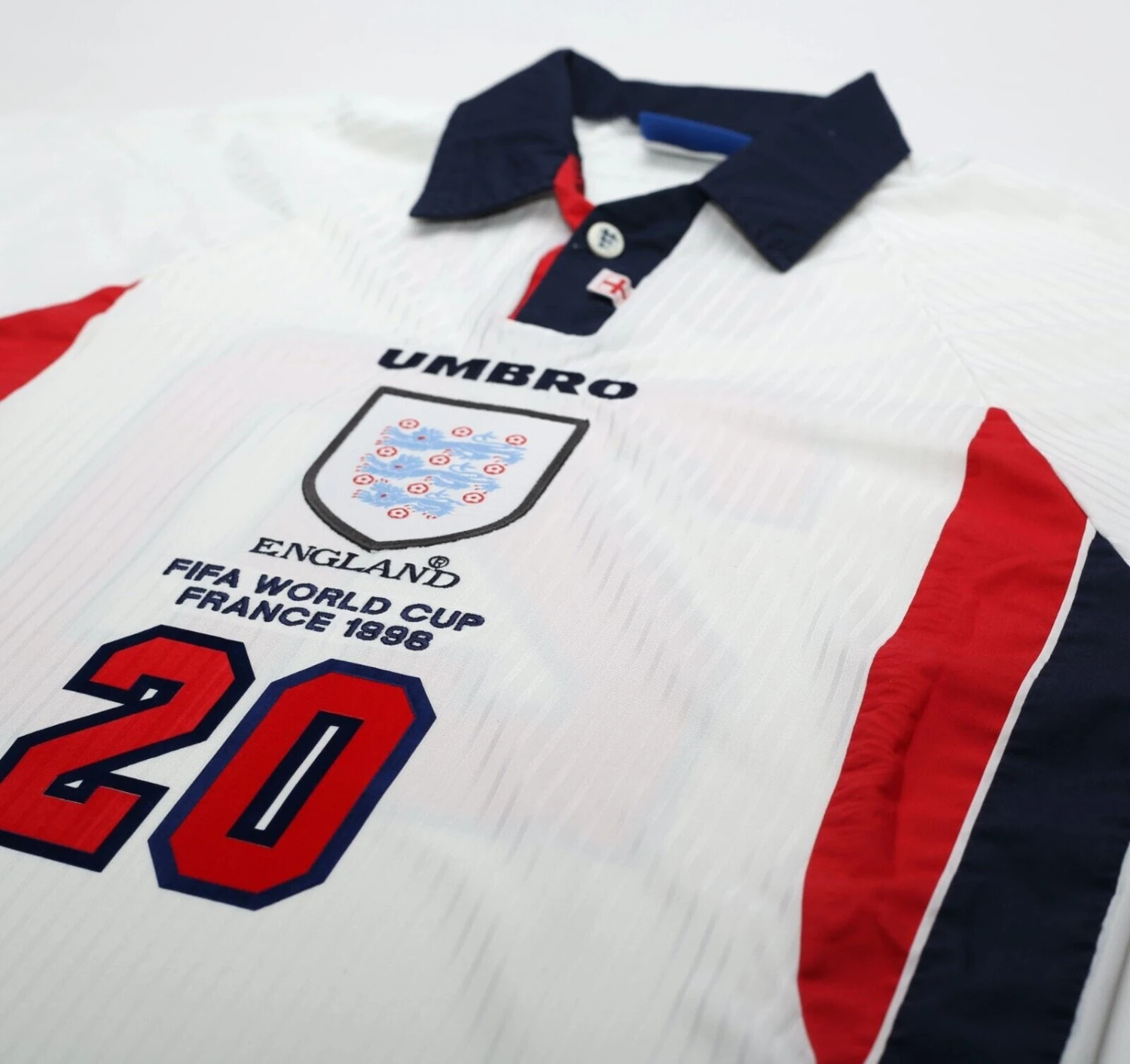 1997/99 OWEN #20 England Vintage Umbro Home Football Shirt (M/L) France WC 98(1997 99 owen 20 england vintage umbro home football shirt m l france wc 98) 1997/99 OWEN #20 England Vintage Umbro Home Football Shirt (M/L) France WC 98(1997 99 Owen 20 England Vintage Umbro Home Football Shirt M L France Wc 98) -Football Shirt Collective 1997 99 owen 20 england vintage umbro home football shirt m l france wc 98 1145924058
