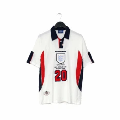 1997/99 OWEN #20 England Vintage Umbro Home Football Shirt (M/L) France WC 98(1997 99 Owen 20 England Vintage Umbro Home Football Shirt M L France Wc 98)