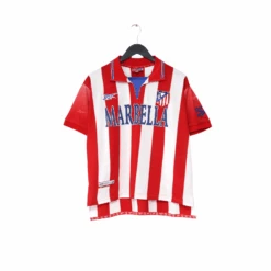 1998/99 ATLETICO MADRID Vintage Reebok Home Football Shirt (M)(1998 99 Atletico Madrid Vintage Reebok Home Football Shirt M)