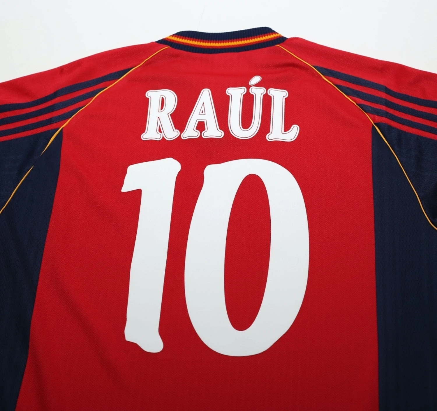 1998/99 RAUL #10 Spain Vintage adidas Home Football Shirt (M)(1998 99 raul 10 spain vintage adidas home football shirt m) 1998/99 RAUL #10 Spain Vintage Adidas Home Football Shirt (M)(1998 99 Raul 10 Spain Vintage Adidas Home Football Shirt M) -Football Shirt Collective 1998 99 raul 10 spain vintage adidas home football shirt m 1173179075