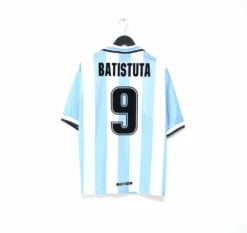 1999/00 Batistuta #9 Argentina Vintage Reebok Home Football Shirt (M)(1999 00 Batistuta 9 Argentina Vintage Reebok Home Football Shirt M)