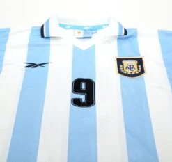 1999/00 Batistuta #9 Argentina Vintage Reebok Home Football Shirt (M)(1999 00 Batistuta 9 Argentina Vintage Reebok Home Football Shirt M) -Football Shirt Collective 1999 00 batistuta 9 argentina vintage reebok home football shirt m 43481099403511