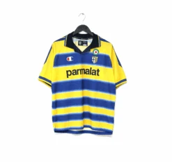 1999/00 PARMA AC Vintage Champion Home Football Shirt Jersey (L)(1999 00 Parma Ac Vintage Champion Home Football Shirt Jersey L)