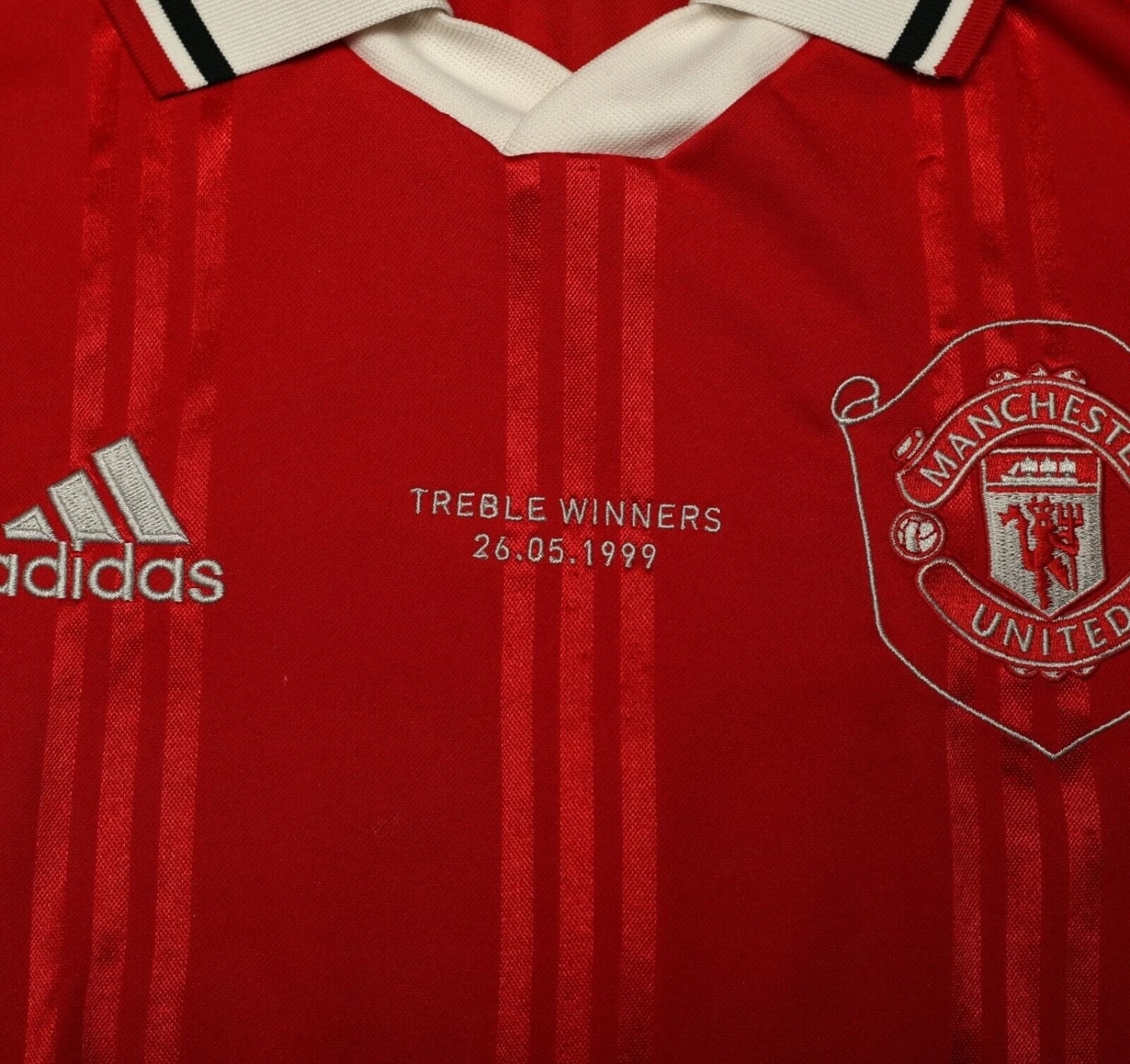 1999 SOLSKJAER #20 Manchester United adidas Icons L/S Treble Football Shirt (M)(1999 solskjaer 20 manchester united adidas icons l s treble football shirt m) 1999 SOLSKJAER #20 Manchester United Adidas Icons L/S Treble Football Shirt (M)(1999 Solskjaer 20 Manchester United Adidas Icons L S Treble Football Shirt M) -Football Shirt Collective 1999 solskjaer 20 manchester united adidas icons l s treble football shirt m 1145924105