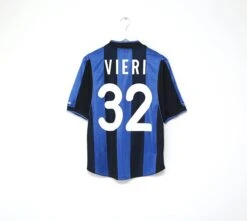2000/01 VIERI #32 Inter Milan Vintage Nike Home Football Shirt Jersey (S/M)(2000 01 Vieri 32 Inter Milan Vintage Nike Home Football Shirt Jersey S M)