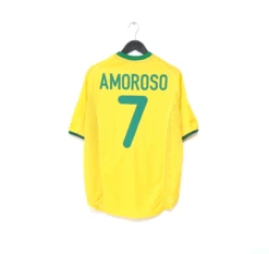 2000/02 Amoroso #7 Brazil Vintage Nike Home Football Shirt (XL)(2000 02 Amoroso 7 Brazil Vintage Nike Home Football Shirt Xl)