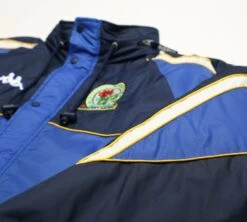 2000/02 BLACKBURN ROVERS Vintage Kappa Football Bench Coat Jacket (L)(2000 02 Blackburn Rovers Vintage Kappa Football Bench Coat Jacket L) -Football Shirt Collective 2000 02 blackburn rovers vintage kappa football bench coat jacket l 41662367465719