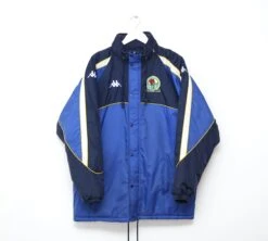 2000/02 BLACKBURN ROVERS Vintage Kappa Football Bench Coat Jacket (L)(2000 02 Blackburn Rovers Vintage Kappa Football Bench Coat Jacket L)