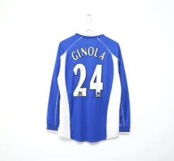 2000/02 GINOLA #24 Everton Vintage PUMA Long Sleeve Football Shirt (L)(2000 02 Ginola 24 Everton Vintage Puma Long Sleeve Football Shirt L)