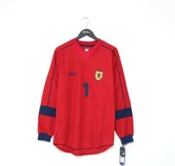 2000/02 SULLIVAN #1 Scotland Vintage FILA GK Football Shirt (M) BNWT Tottenham(2000 02 Sullivan 1 Scotland Vintage Fila Gk Football Shirt M Bnwt Tottenham)