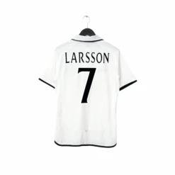 2001/02 LARSSON #7 Celtic Umbro European Away Football Shirt (S)(2001 02 Larsson 7 Celtic Umbro European Away Football Shirt S)