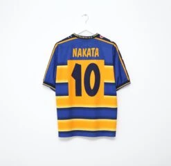 2001/02 NAKATA #10 Parma Vintage Champion Home Football Shirt Jersey (M/L)(2001 02 Nakata 10 Parma Vintage Champion Home Football Shirt Jersey M L)