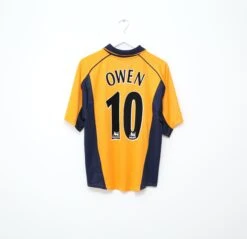 2001/02 OWEN #10 Liverpool Vintage Reebok Away Football Shirt Jersey (M)(2001 02 Owen 10 Liverpool Vintage Reebok Away Football Shirt Jersey M)